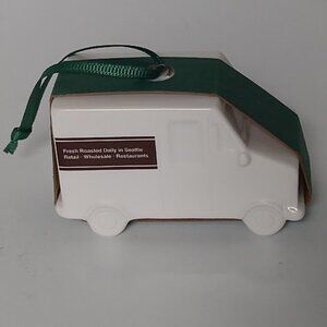 Starbucks White Delivery Truck Christmas Holiday Ornament 2016 Retired